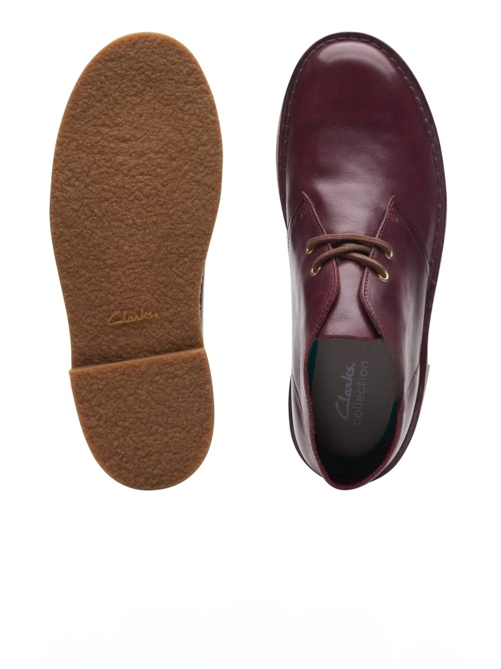 Clarks Bushacre 3 Burgundy Leather - Men's Size 9M, New Without Box